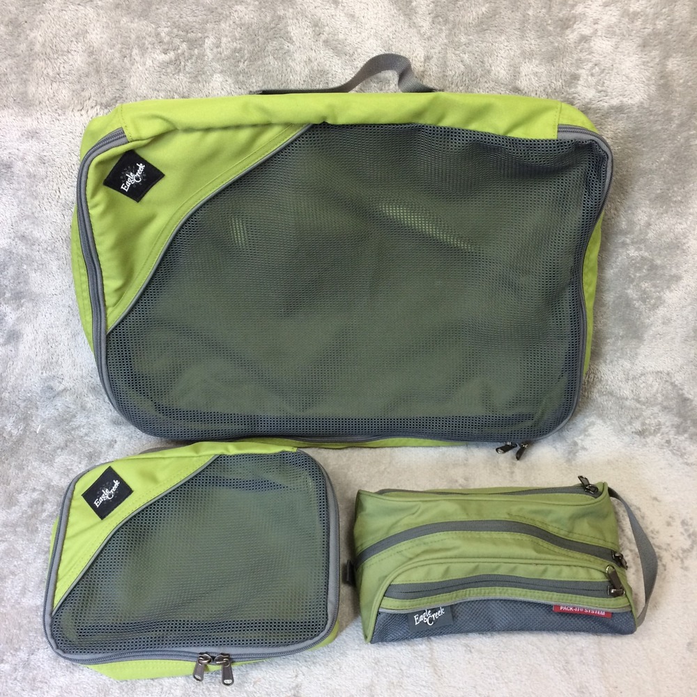 Eagle Creek Pack-it Packing Cubes and Toiletry Bag Dopp Kit Green Travel
